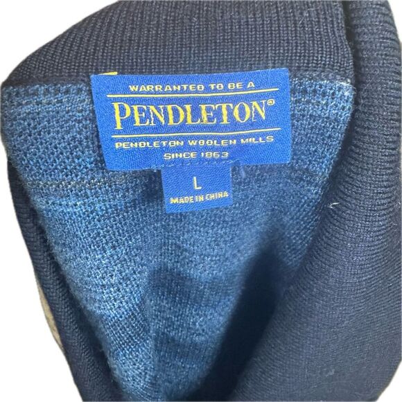Pendleton Sketchbook Long Line Cardigan 100% Merino Wool Plaid Sweater Sz L - Picture 7 of 9